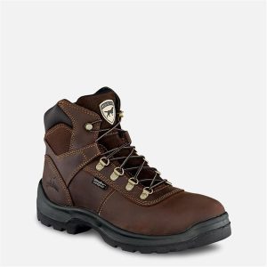 RED WING SHOE COMPANY 6 BROWN WP