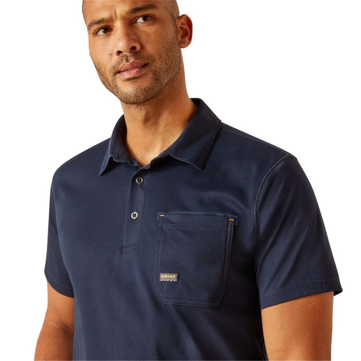 ARIAT MNS REBAR FOREMAN SS POLO NAVY - Image 4